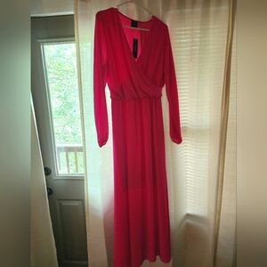 Hot pink maxi dress